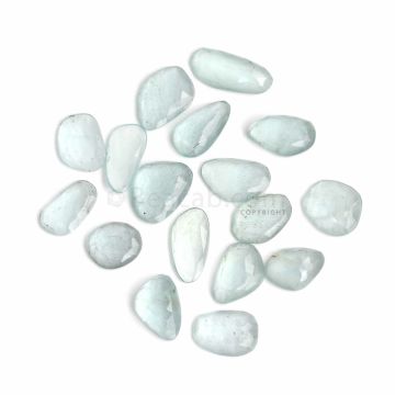 17 Pcs - Light Blue Aquamarine Rose Cut - 109.90 ct. - 15.4 x 13.5 mm to 24.8 x 11.7 mm (AQRC1016)