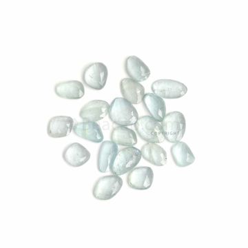 21 Pcs - Light Blue Aquamarine Rose Cut - 61 ct. - 11.7 x 8.1 mm to 16 x 10.1 mm (AQRC1035)
