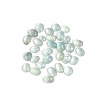 31 Pcs - Light Blue Aquamarine Rose Cut - 78.94 ct. - 7.3 x 5.1 mm to 12.1 x 7.7 mm (AQRC1009)