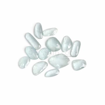 13 Pcs - Light Blue Aquamarine Rose Cut - 55.81 ct. - 14.4 x 11.9 mm to 23 x 7.5 mm (AQRC1018)