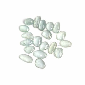 19 Pcs - Light Blue Aquamarine Rose Cut - 71.59 ct. - 14.1 x 10.7 mm to 18.9 x 9.5 mm (AQRC1036)