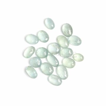 18 Pcs - Light Blue Aquamarine Rose Cut - 99.09 ct. - 11.5 x 9.1 mm to 17.3 x 10.6 mm (AQRC1043)