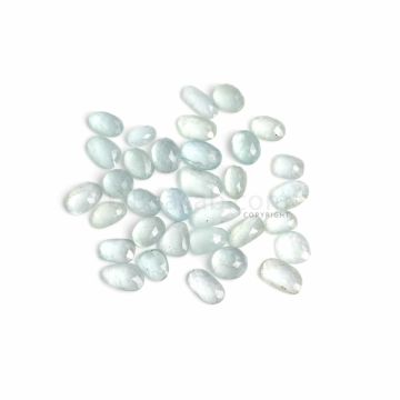 33 Pcs - Light Blue Aquamarine Rose Cut - 62.77 ct. - 8.4 x 5.9 mm to 13.8 x 6.3 mm (AQRC1034)