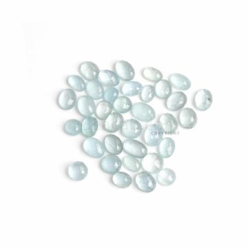 38 Pcs - Light Blue Aquamarine Rose Cut - 71.95 ct. - 7.6 x 6 mm to 11.5 x 7.6 mm (AQRC1008)