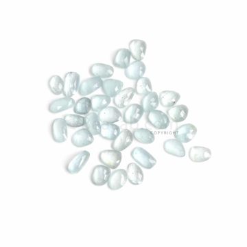 35 Pcs - Light Blue Aquamarine Rose Cut - 51.68 ct. - 9.4 x 5.9 mm to 12.2 x 6.5 mm (AQRC1039)