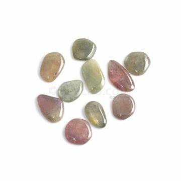 10 Pcs - Medium Tones Multi-Sapphire Slices - 193.45 ct. - 18.5 x 17.8 mm to 34 x 14.6 mm (MSPS1001)