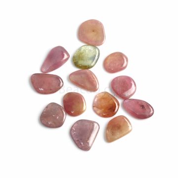 13 Pcs - Medium Tones Multi-Sapphire Slices - 207.85 ct. - 19 x 17.9 mm to 25 x 14.6 mm (MSPS1009)