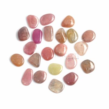 22 Pcs - Medium Tones Multi-Sapphire Slices - 263.51 ct. - 16.7 x 14.9 mm to 24 x 11.7 mm (MSPS1011)