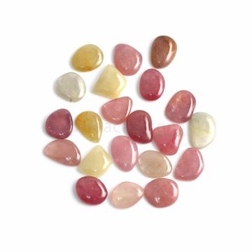 21 Pcs - Medium Tones Multi-Sapphire Slices - 233.21 ct. - 16.9 x 13.5 mm to 19.4 x 12.5 mm (MSPS1014)