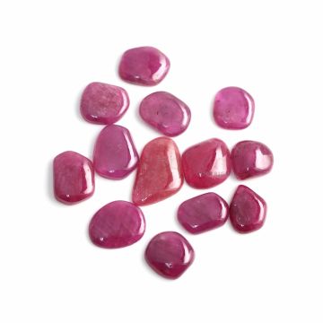 13 Pcs - Medium Tones Multi-Sapphire Slices - 187.83 ct. - 15.1 x 14.5 mm to 25 x 17 mm (MSPS1018)