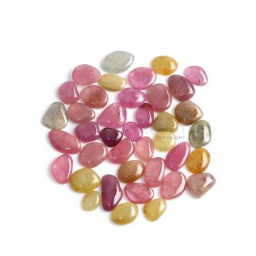 39 Pcs - Medium Tones Multi-Sapphire Slices - 282.08 ct. - 11.3 x 8.8 mm to 19.6 x 10.8 mm (MSPS1022)