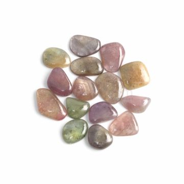 13 Pcs - Medium Tones Multi-Sapphire Slices - 169.67 ct. - 15 x 14.4 mm to 25 x 13.8 mm (MSPS1025)