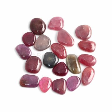 19 Pcs - Medium Tones Multi-Sapphire Slices - 283.61 ct. - 16.2 x 14.8 mm to 23 x 13.6 mm (MSPS1030)