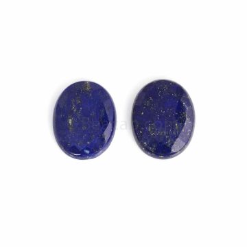 2 Pcs - Blue Lapis Lazuli Rose Cut - 81.84 ct. - 31 x 24 x 6 mm & 31 x 24 x 6.5 mm (LAPRC1018)