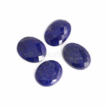 4 Pcs - Blue Lapis Lazuli Rose Cut - 155.31 ct. - 29 x 24 x 6 mm to 31 x 23 x 7 mm (LAPRC1008)