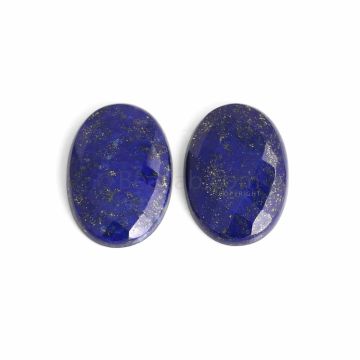 2 Pcs - Blue Lapis Lazuli Rose Cut - 90.32 ct. - 34 x 24 x 6 mm (LAPRC1012)