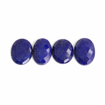 4 Pcs - Blue Lapis Lazuli Rose Cut - 118.10 ct. - 26 x 22 x 6 mm to 28 x 21 x 7 mm (LAPRC1011)