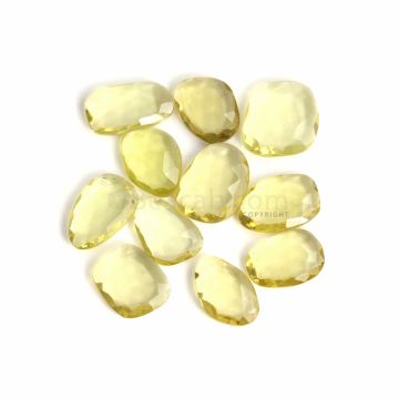 11 Pcs - Yellow Citrine Rose Cut - 188.81 ct. - 21 x 16 x 5 mm to 24 x 22 x 6 mm (CITRC1001)