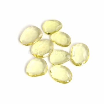 8 Pcs - Yellow Citrine Rose Cut - 151.03 ct. - 24 x 17 x 5 mm to 27 x 20 x 6 mm (CITRC1002)