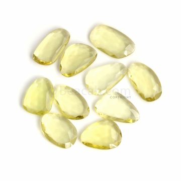 10 Pcs - Yellow Citrine Rose Cut - 201.51 ct. - 26 x 19 x 6 mm to 31 x 18 x 5 mm (CITRC1003)