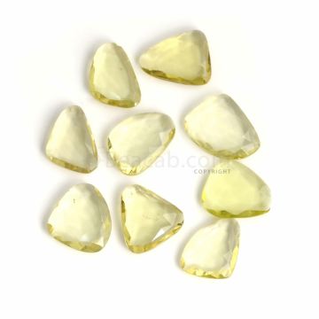 9 Pcs - Yellow Citrine Rose Cut - 152.07 ct. - 22 x 17 x 6 mm to 24 x 19 x 6 mm (CITRC1006)