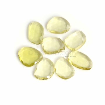 8 Pcs - Yellow Citrine Rose Cut - 149.11 ct. - 26 x 17 x 4 mm to 28 x 17 x 5 mm (CITRC1007)