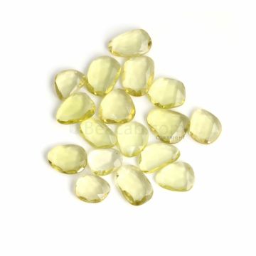 17 Pcs - Yellow Citrine Rose Cut - 136.34 ct. - 15 x 13 x 4 mm to 19 x 16 x 5 mm (CITRC1009)