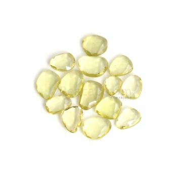 14 Pcs - Yellow Citrine Rose Cut - 103.03 ct. - 13 x 11 x 4 mm to 20 x 14 x 5 mm (CITRC1013)