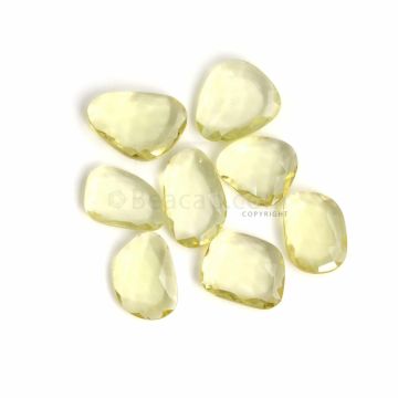 8 Pcs - Yellow Citrine Rose Cut - 160.70 ct. - 26 x 17 x 5 mm to 28 x 21 x 7 mm (CITRC1016)