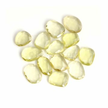 14 Pcs - Yellow Citrine Rose Cut - 102.74 ct. - 16 x 12 x 5 mm to 20 x 15 x 4 mm (CITRC1020)
