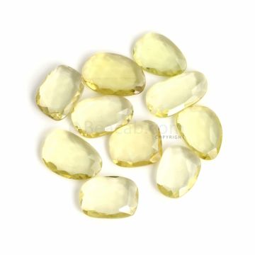 10 Pcs - Yellow Citrine Rose Cut - 184.85 ct. - 24 x 18 x 5 mm to 26 x 18 x 6 mm (CITRC1021)
