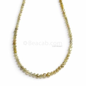 1 Line - Dark Tones Diamond Faceted Beads - 31.81 ct. - 2.5 to 4 mm (FNCYDIA1086)