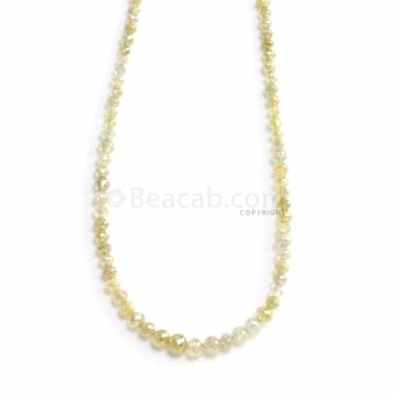 1 Line - Light Fancy Diamond Faceted Beads - 39.94 ct. - 2.5 to 4.2 mm (FNCYDIA1083)