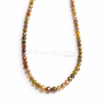 1 Line - Fancy Color Diamond Faceted Beads - 37.02 ct. - 2.9 to 4.8 mm (FNCYDIA1082)