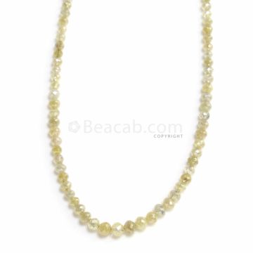 1 Line - Light Fancy Diamond Faceted Beads - 39.70 ct. - 2.4 to 4.5 mm (FNCYDIA1084)