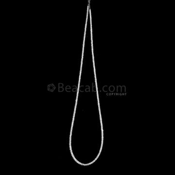 1 Line - White Diamond Faceted Beads - 14.06 ct. - 1.7 to 2.2 mm (WDIA1101)
