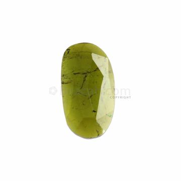 1 Pc - Dark Green Tourmaline Rose Cut - 4.94 ct. - 19.8 x 10.7 x 2.5 mm (TRC1004)