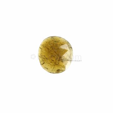 1 pc - Yellow Tourmaline Rose Cut - 5.27 ct. - 15 x 13.3 x 3 mm (TRC1058)