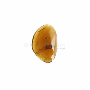 1 Pc - Dark Yellow Tourmaline Rose Cut - 6.29 ct. - 19.3 x 12.4 x 3.1 mm (TRC1059)