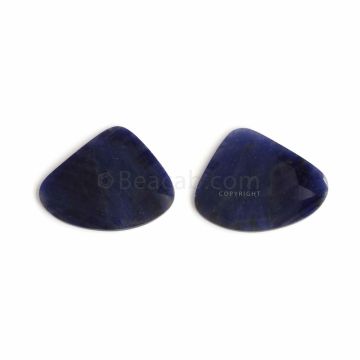 2 Pcs - Blue Sapphire Rose Cuts - 50.37 ct. - 27.4 x 34.8 x 2.7 mm  (SSL1003)