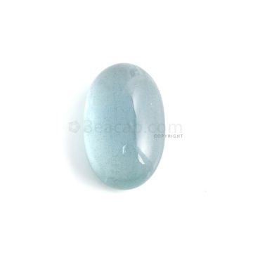 1 Pc - 31.23 ct. -Medium Blue Aquamarine Oval Cabochon - 27.1 x 17.9 x 9.6 mm (AQCAB1079)