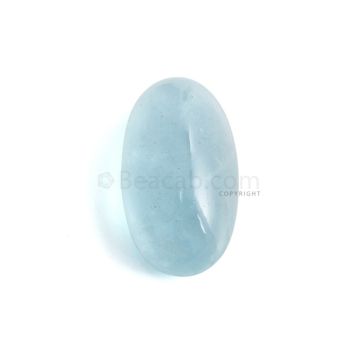 1 Pc - 43.01 ct. -Medium Blue Aquamarine Oval Cabochon - 30.9 x 16.8 x 12.9 mm (AQCAB1094)