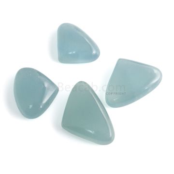 4 Pcs - 84.70 ct. -Medium Blue Aquamarine Pear Cabochon - 20.6 x 16 x 6.5 mm to 28.7 x 18.5 x 7.2 mm (AQCAB1090)