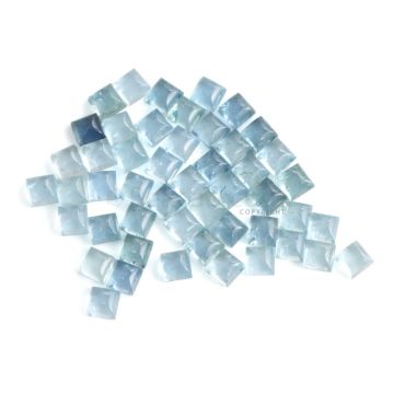 49 Pcs - 41.88 ct. -Medium Blue Aquamarine Sugarloaf Cabochon - 5 x 5 x 3 mm (AQCAB1058)