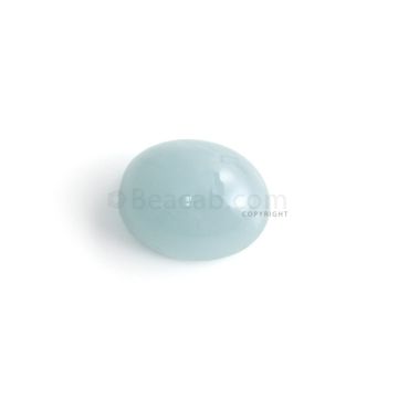 1 Pc - 22.61 ct. -Medium Blue Aquamarine Oval Cabochon - 19.9 x 16 x 9.6 mm (AQCAB1002)