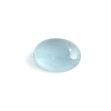1 Pc - 23.95 ct. -Medium Blue Aquamarine Oval Cabochon - 22.3 x 16.1 x 9 mm (AQCAB1003)