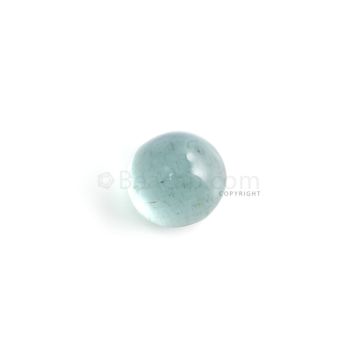 1 Pc - 14.98 ct. -Medium Blue Aquamarine Round Cabochon - 14.5 x 10.2 mm (AQCAB1004)