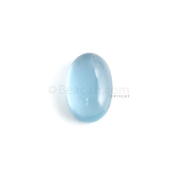 1 Pc - 16.22 ct. -Medium Blue Aquamarine Oval Cabochon - 21.2 x 13.5 x 7.5 mm (AQCAB1007)
