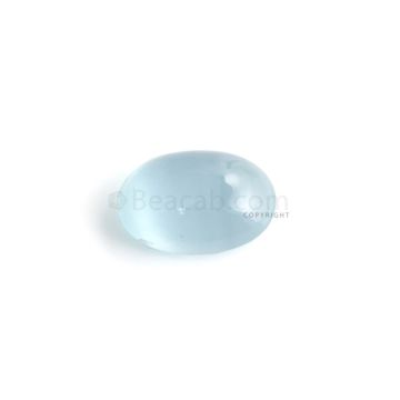 1 Pc - 14.93 ct. -Medium Blue Aquamarine Oval Cabochon - 20.4 x 13.8 x 7.4 mm (AQCAB1008)