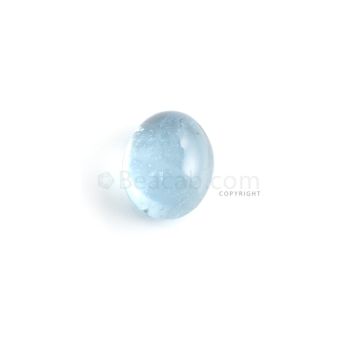 1 Pc - 13.68 ct. -Medium Blue Aquamarine Oval Cabochon - 16.1 x 13 x 8.9 mm (AQCAB1009)